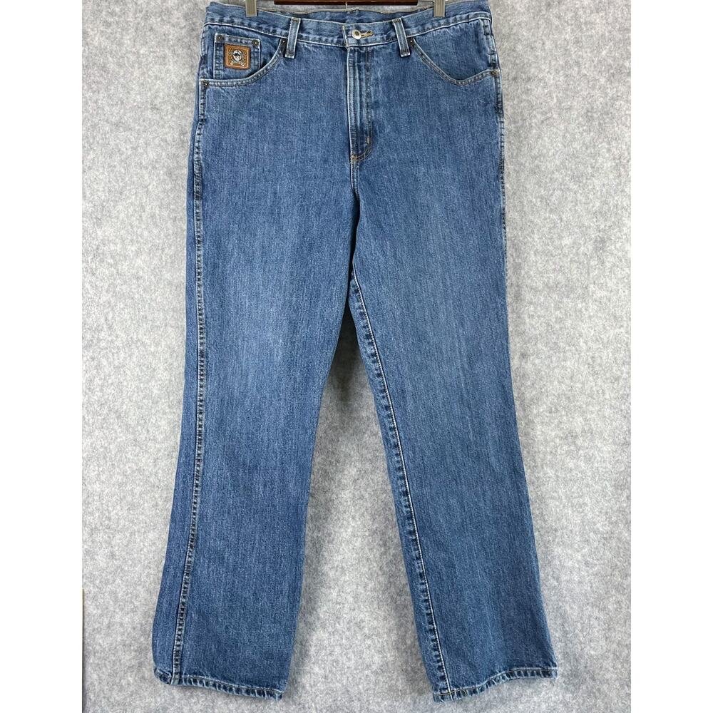 Cinch Bronze Label Jean Mens 35x31 Edi Locker Slim Tapered Medium Wash Cowboy